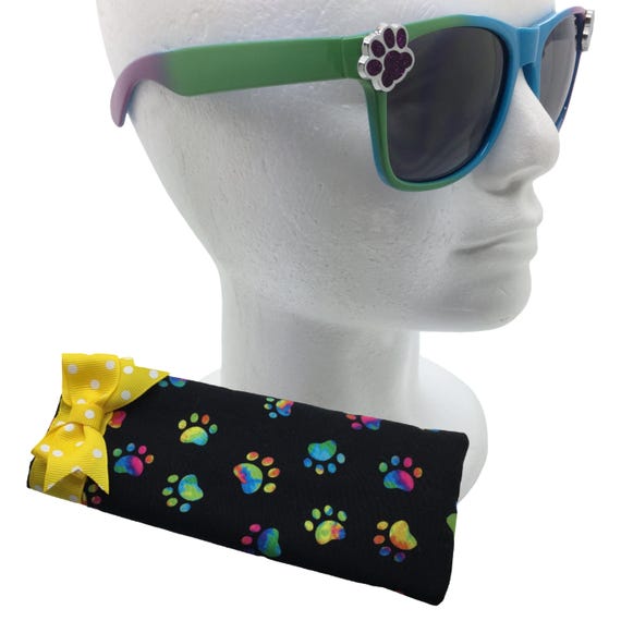 Tie Dye Paw Print Sunglasses for Dog Moms, Handmade Sunglass  display picture 3