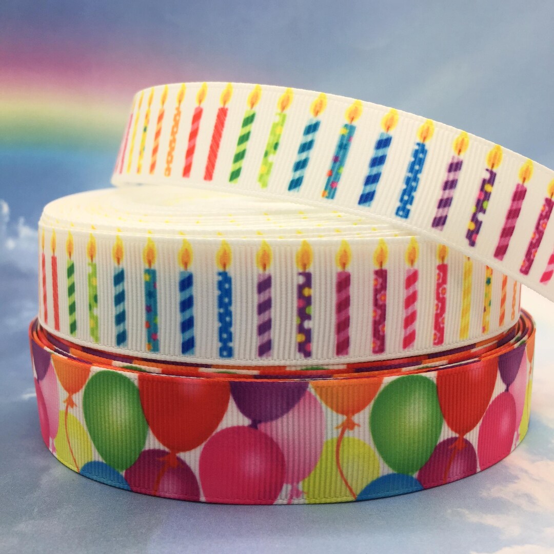 Happy Birthday Grosgrain Ribbon 7/8
