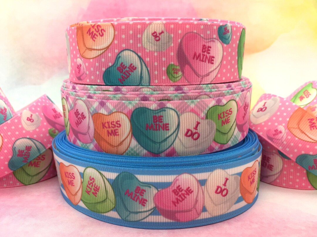 Conversation Heart Ribbon Valentine's Day Ribbon Sold by Etsy