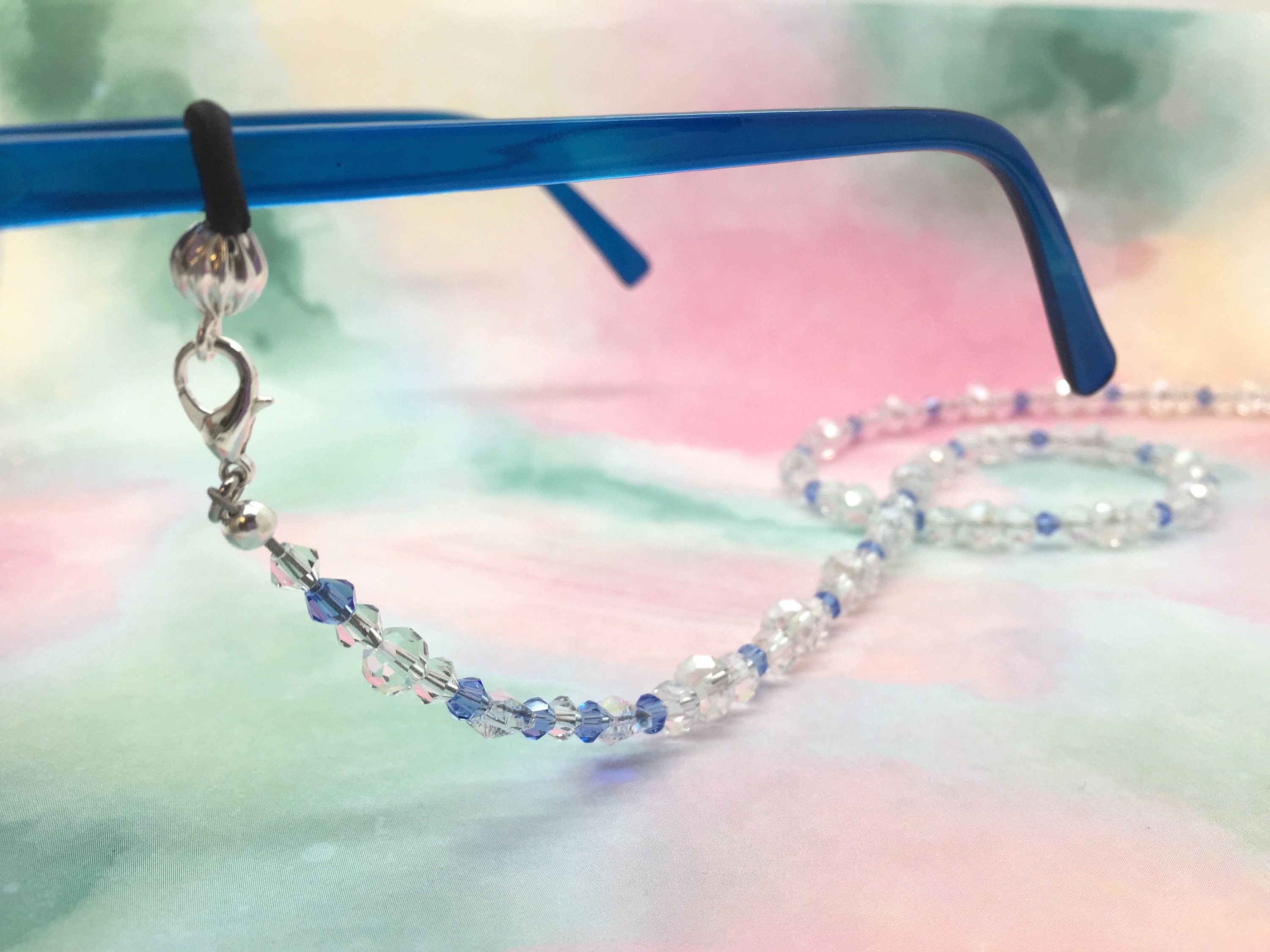 Eyeglasses Necklace Reading Glasses Chain Beaded Eyewear Etsy