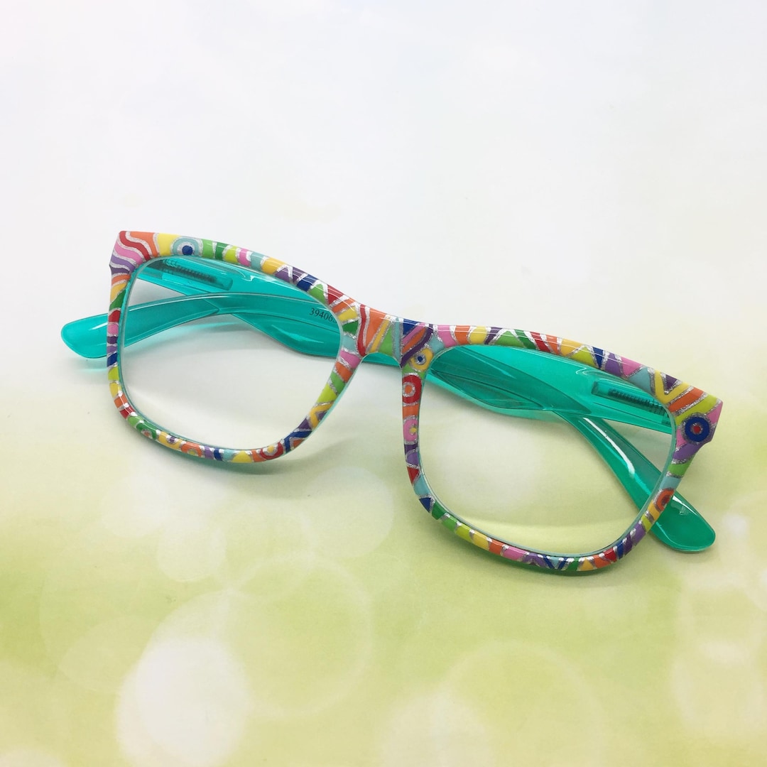 Reading Glasses, Hand Painted Readers, Colorful Eyeglasses for