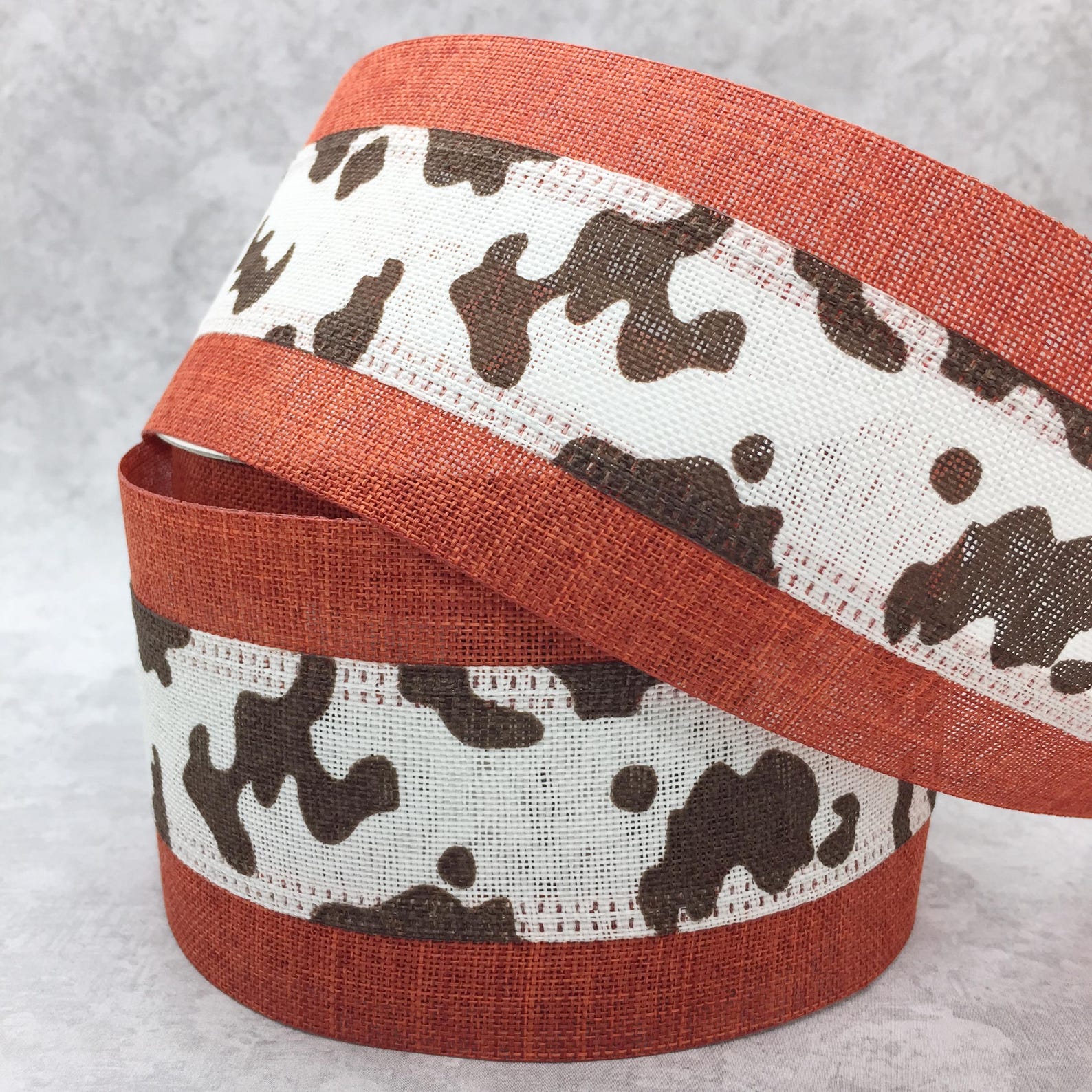 Cow Print WIRED Ribbon 2.5