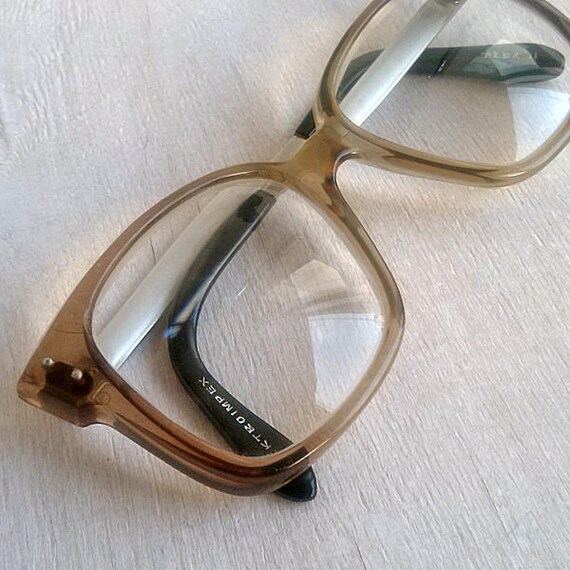Beige reading glasses Vintage eyewear goggles Beautiful unisex Etsy