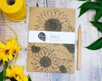 Sunflower A5 Recycled Eco Notebook