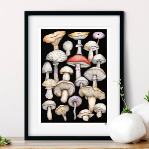 Wild Mushroom Fungi Inspired Fine Art Giclée Print