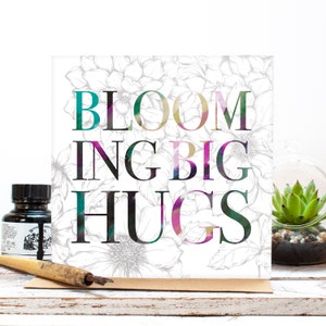 Cartão-presente floral Blooming Big Hugs