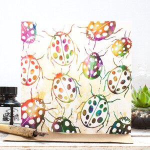 Cartão-presente em branco joaninhas por Jessica Wilde