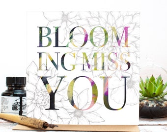 Blooming Miss You Floral Gift Card