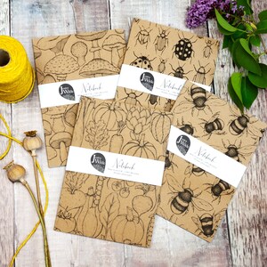 Oferta de paquete de cuaderno ecológico tamaño A5 inspirado en la jardinería y la recolección de alimentos
