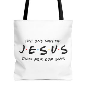 Jesus Tote Bag, Religious Tote Bag, Faith Awareness, Friends Tote Bag, Christian Tote Bag, Team Jesus, Shopping Bag, Canvas Bag