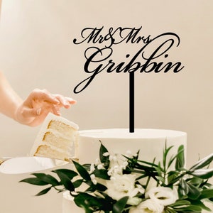 Noms de couple Wedding Cake Topper Custom Cake Toppers For Wedding Personnalisé Mr and Mrs Cake Toppers Anniversaire Baptême Bday Cake Topper