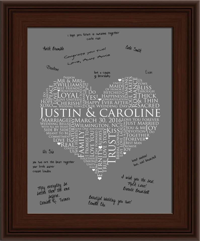 WEDDING Signature GUESTBOOK Wedding Keepsake Love Poster Etsy
