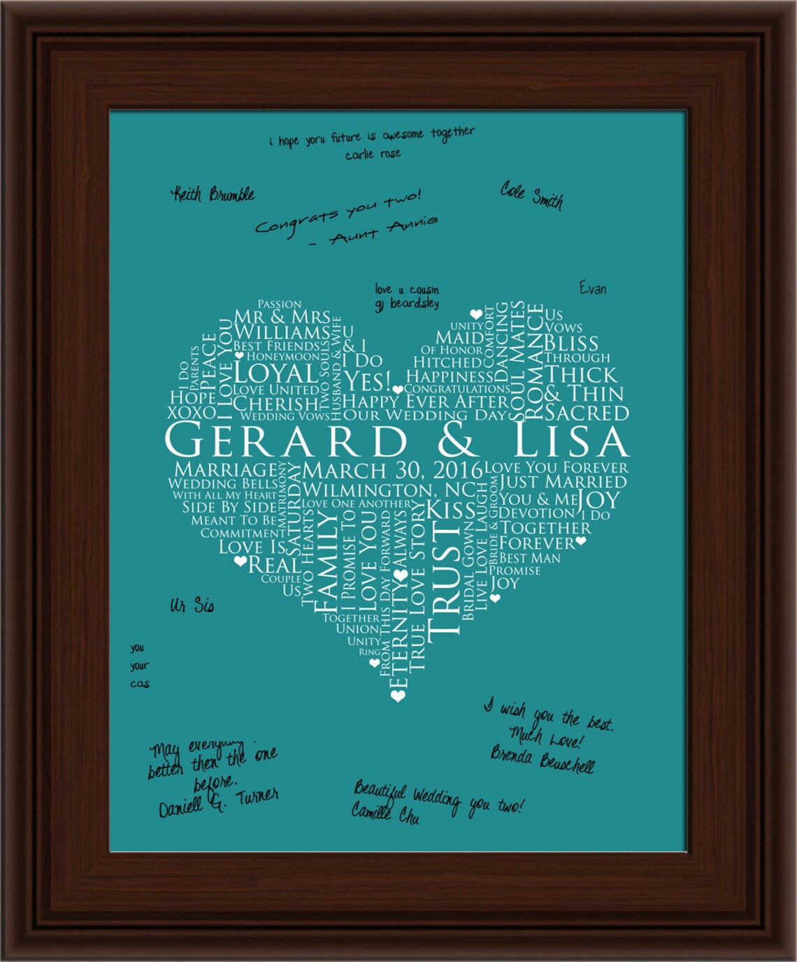 WEDDING Signature GUESTBOOK Wedding Keepsake Love Poster Etsy