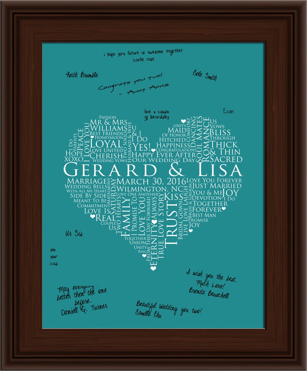 WEDDING Signature GUESTBOOK Wedding Keepsake Love Poster Etsy