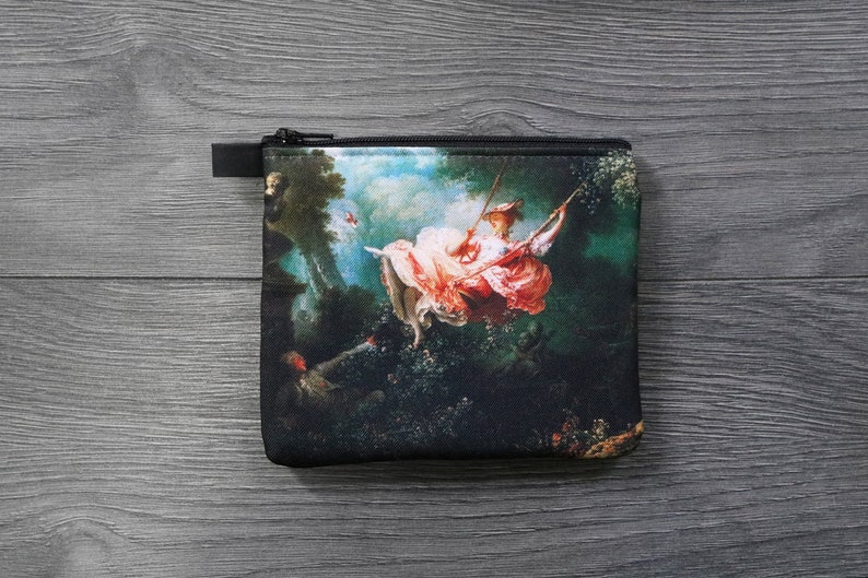The Swing Also Known As The Happy Accidents Of The Swing Lined Twill Coin Purse Double Sided Print Jean Honore Fragonard 1767