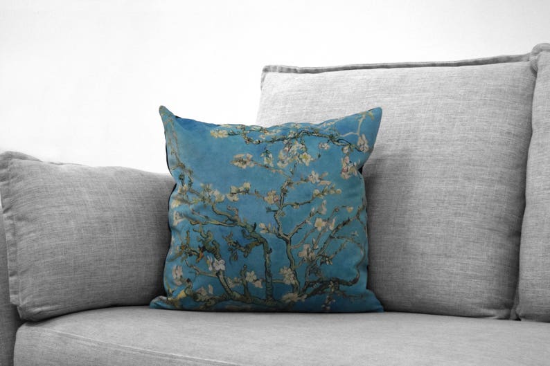 almond blossom 1890, vincent van gogh painting 18 velveteen pillow case