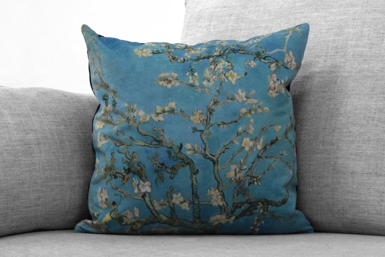 almond blossom 1890, vincent van gogh painting 18 velveteen pillow case