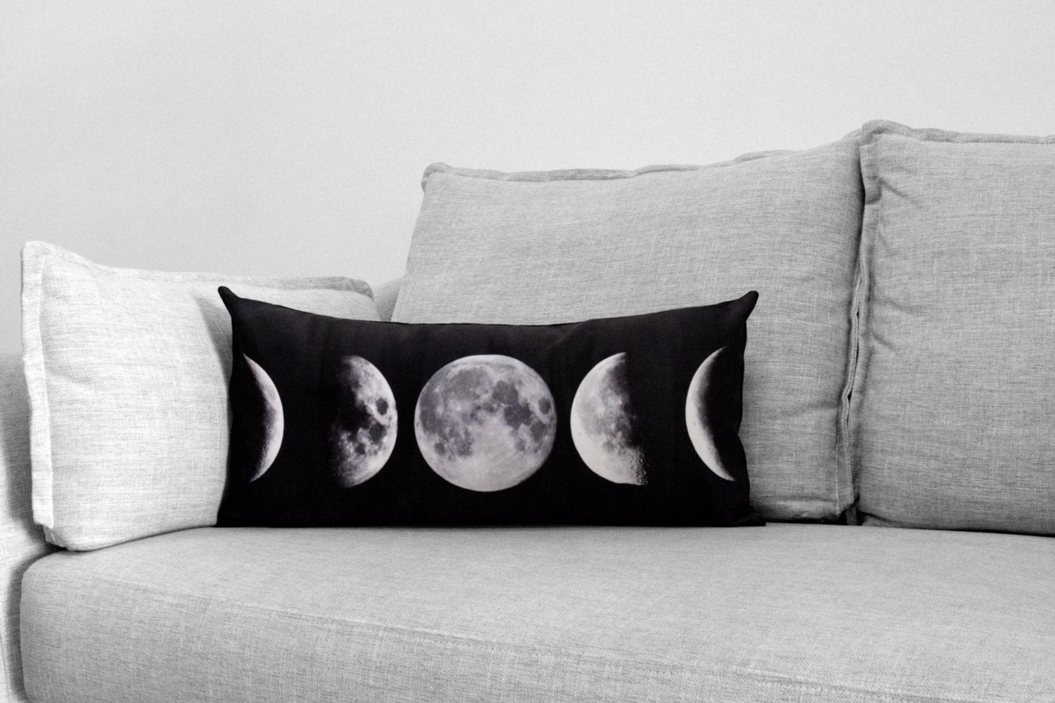 Phase Lunaire - 12 X 24 Étui à Oreiller Lombaire Velours