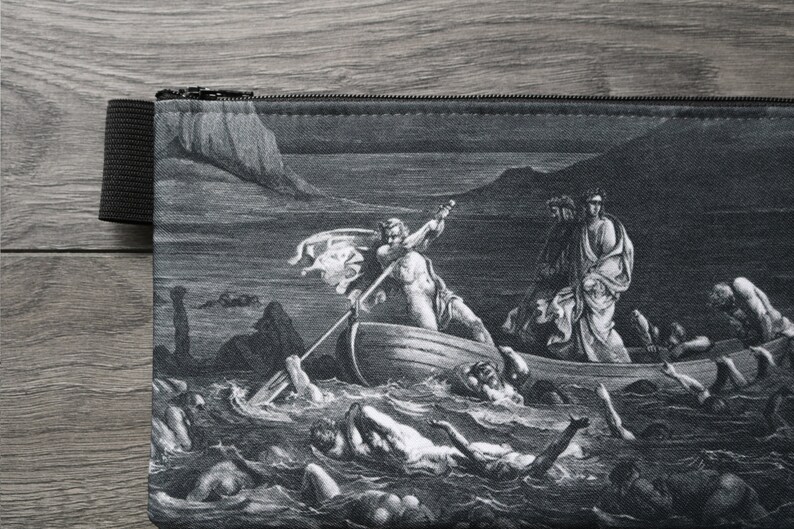 lined twill pencil case the divine comedy illustration dante/'s inferno 1892 double sided print Gustave Dor\u00e9