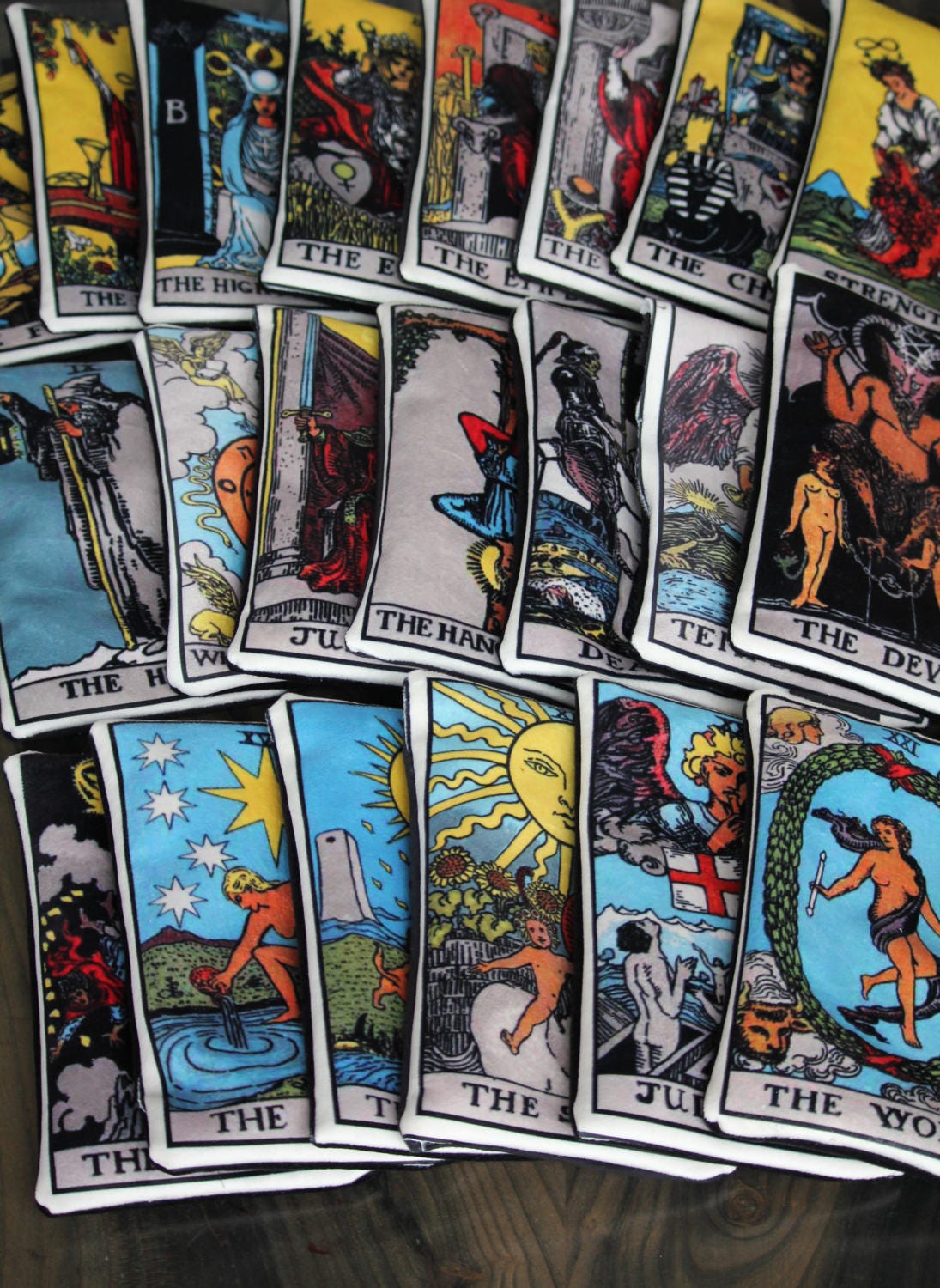 YOU CHOOSE any tarot card - lined velveteen pencil case - major arcan…