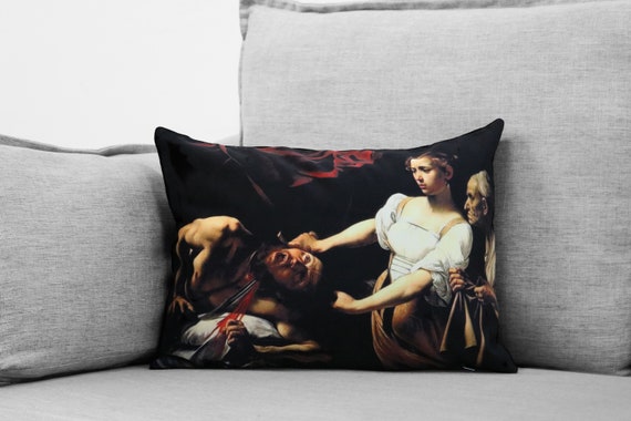OVERSTOCK DISCOUNT Judith Beheading Holofernes 14 X 20 Velveteen Pillow Case Caravaggio 1598 1599 Etsy Canada