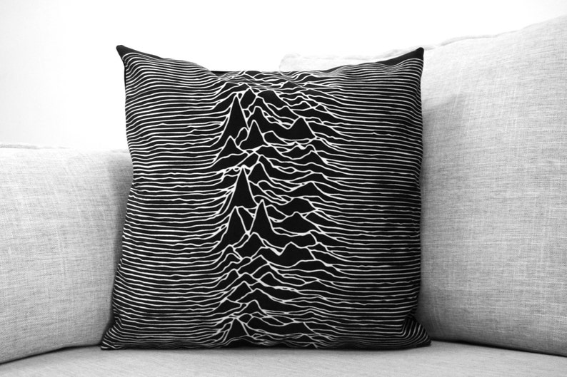 Unknown pleasures set of 2 18 velveteen pillow cases Etsy