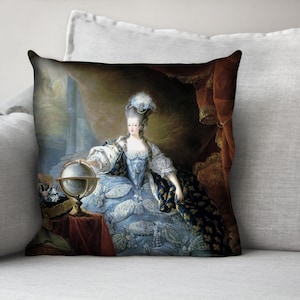 Marie Antoinette, Queen of France // French Revolution - 18" velveteen pillow case - ean-Baptiste Gautier Dagoty, 1775