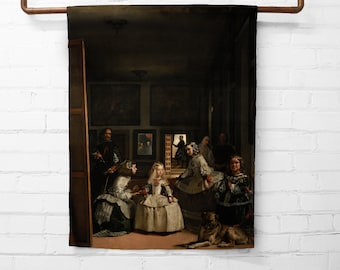 Las Meninas // Les Dames d’honneur - Grande bannière imprimée sur toile // Tenture murale - Diego Velázquezr, 1656