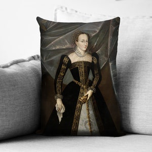 Mary, Queen of Scots  - 14&quot; x 20&quot; velveteen pillow case - Mary Stuart or Mary I of Scotland, was Queen of Scotland, 1542-1567