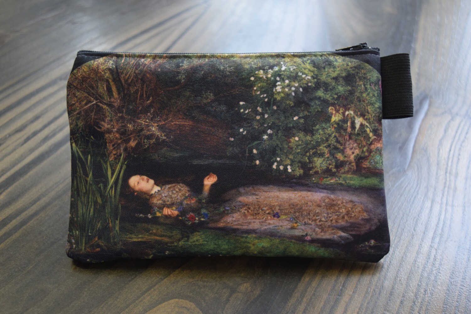 ophelia - lined twill pencil case - john everett millais, 1852