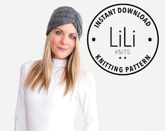 Knitting Pattern | LiLiKnits Knit Headband Turban | THE LANA | Instant Download