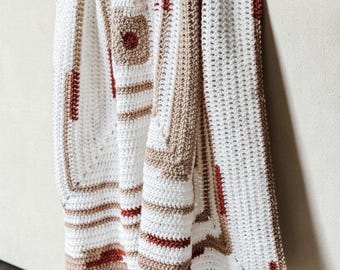 Crochet Boho Granny Square Blanket