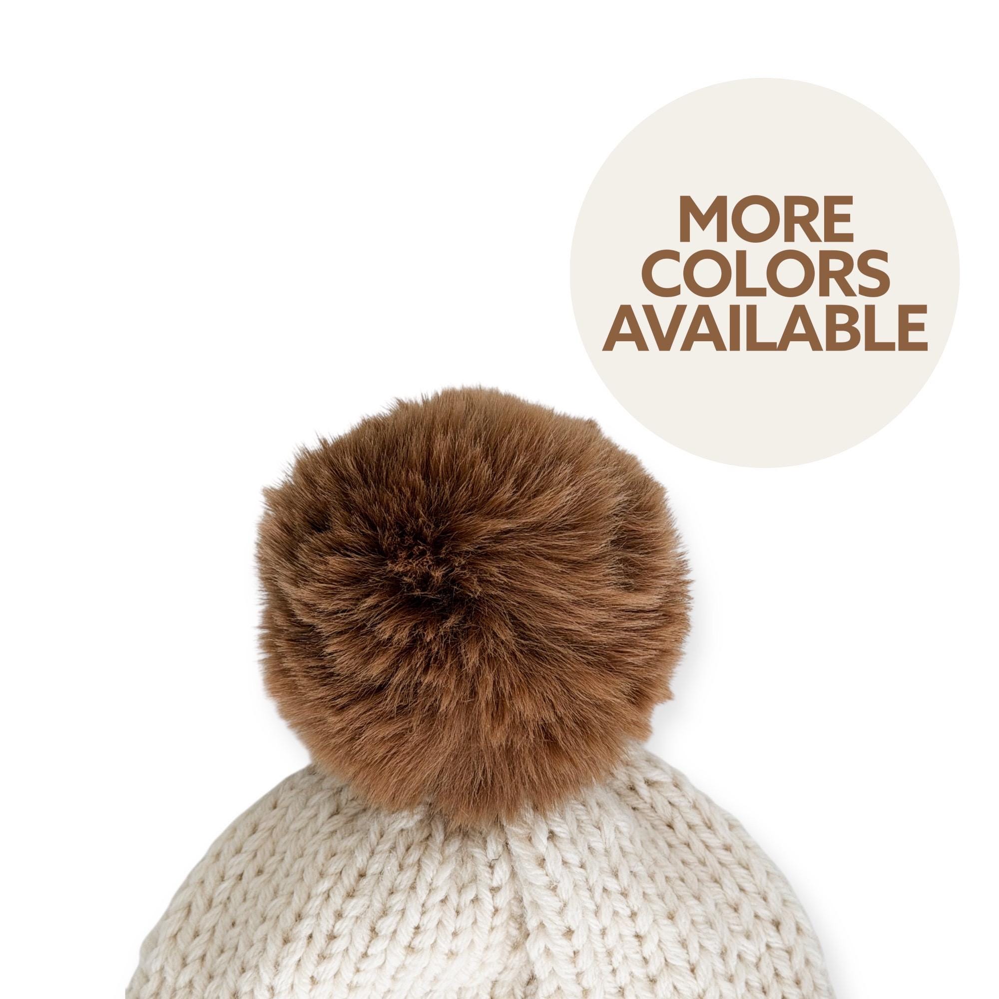 Cream rabbit Fur Beanie Hat - Women Accessories Knitted Rex Rabbit Fur Stretch Beanie – Henig Furs main image 3