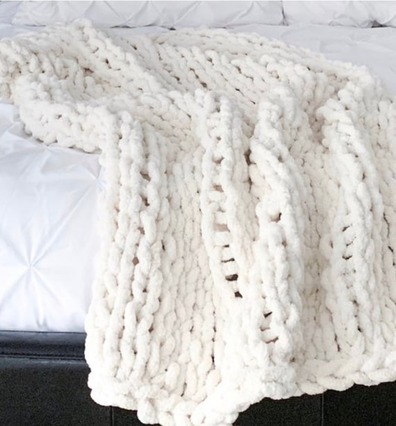 Knitting Pattern Jumbo Knit Throw Blanket Pattern THE GRANDE Etsy Canada