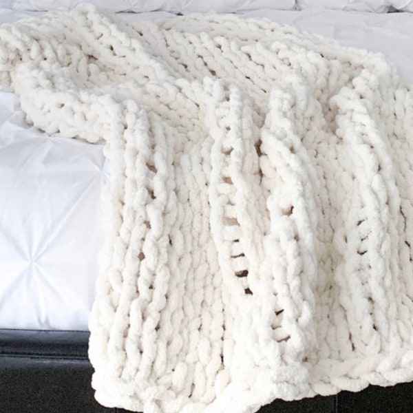 Knitting Pattern | Jumbo Knit Throw Blanket Pattern | THE GRANDE