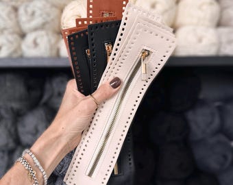Faux Leather No-Sew Crochet Zipper