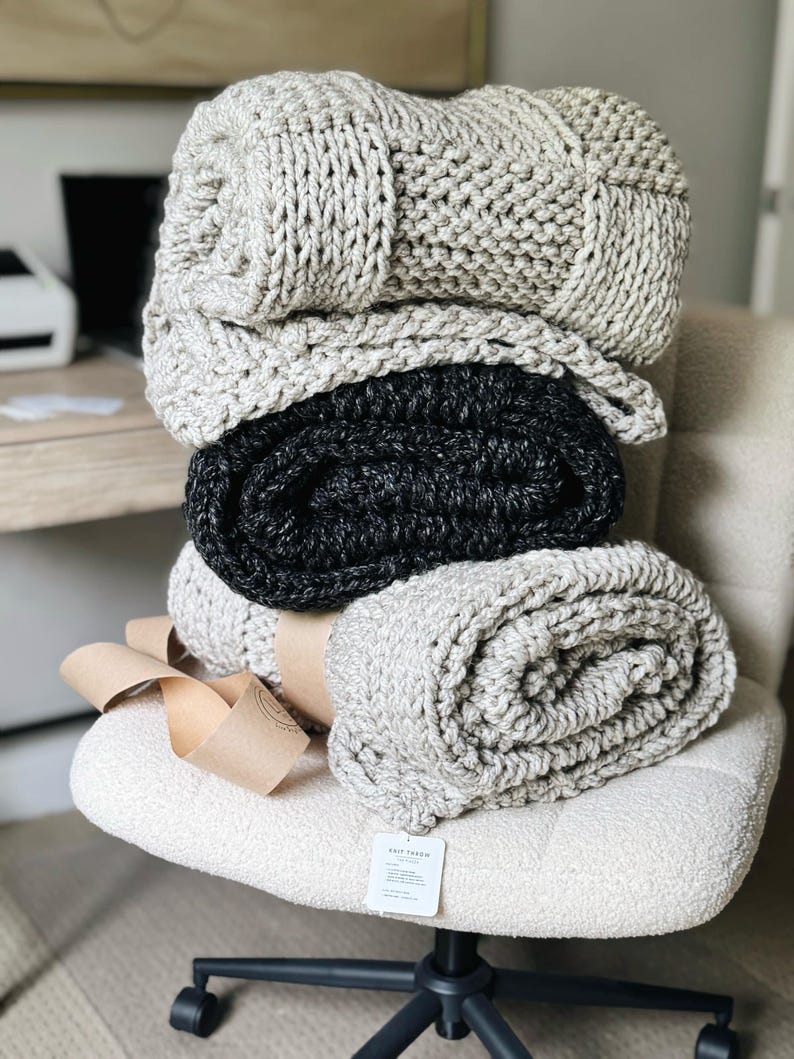 Knitting Pattern | Basketweave Blanket Throw Afghan Pattern | THE PIAZZA image 4