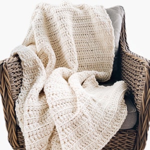 Crochet Pattern | Easy Beginner Blanket Throw Afghan | THE COMODO