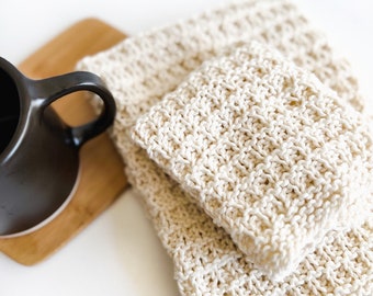 Knitting Pattern | Kitchen, Bath Cloth + Dish Towel Set | THE LAVARE