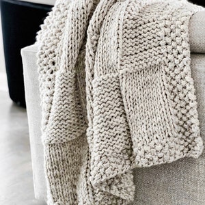Knitting Pattern | Basketweave Blanket Throw Afghan Pattern | THE PIAZZA