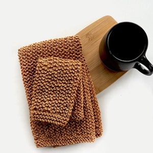 Knitting Pattern |  Knit Kitchen Cloth + Dish Towel Set | THE CUCINA