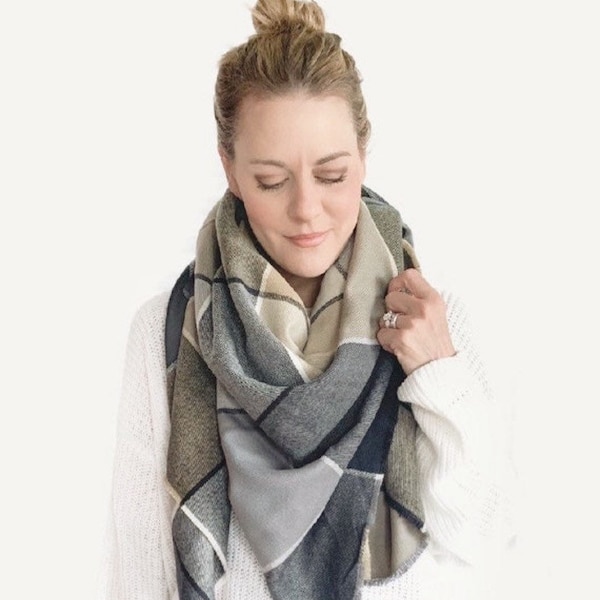 Blanket Scarf Etsy