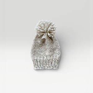Chunky Knit Slouchy Hat with yarn pom | THE SPESSO