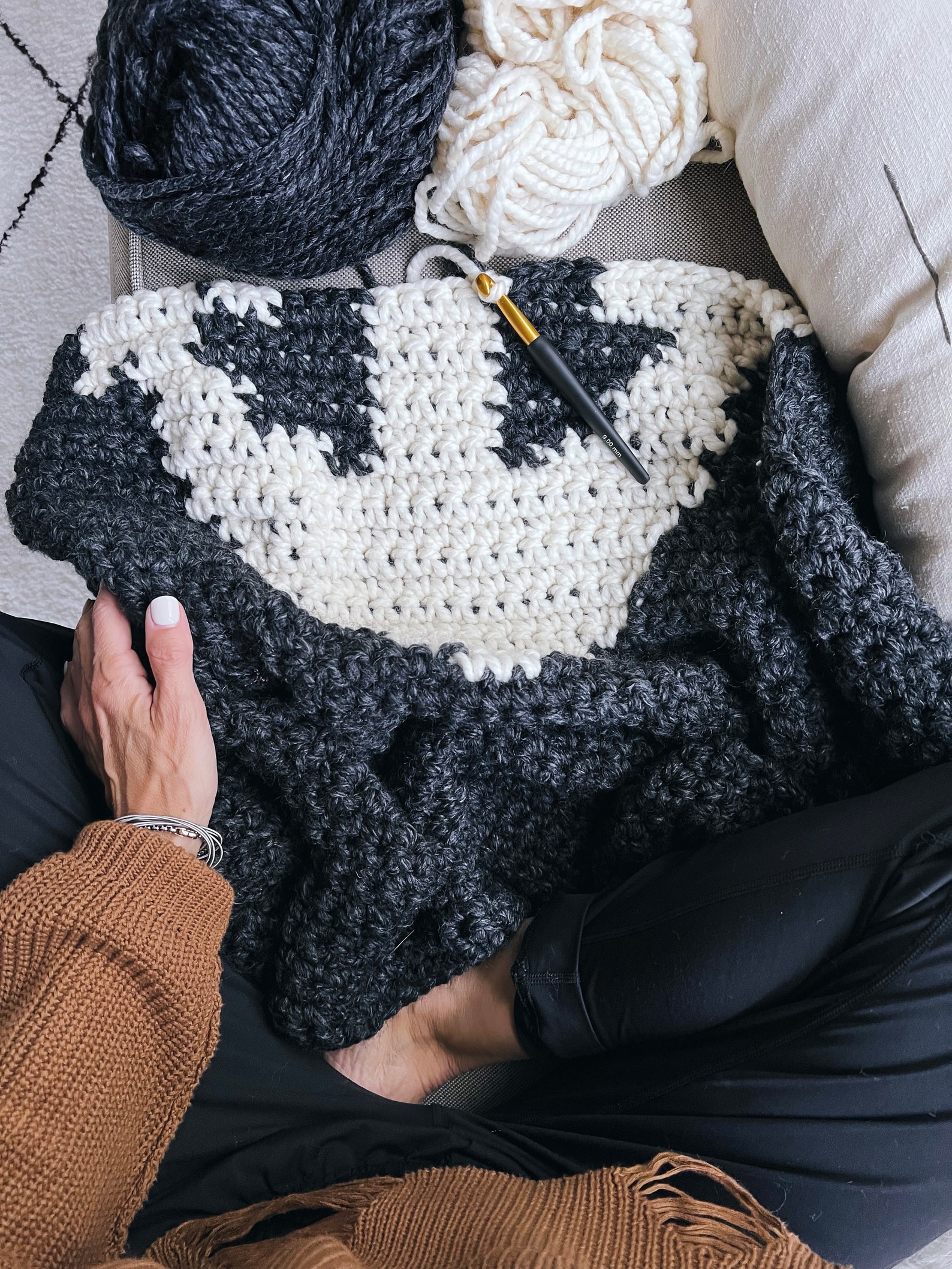 Crochet Pattern | Anchor Motif Blanket Throw Pattern | THE ANCHORA - Etsy