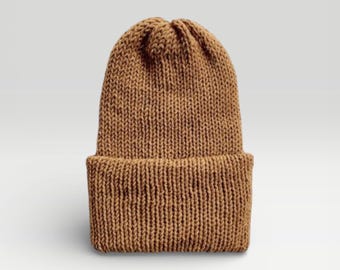 Knitting Pattern | Double Knit Reversible Unisex Beanie Hat | THE CLASSICO