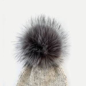 Gray Fur Pom Pom 