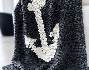 Handgestrickte grobstrick Anker Nautische Segeln Decke | DER ANKER