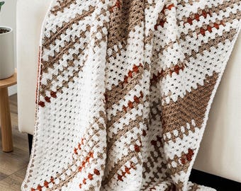 Crochet Pattern | C2C Granny Rectangle Blanket Throw | THE TEMPO