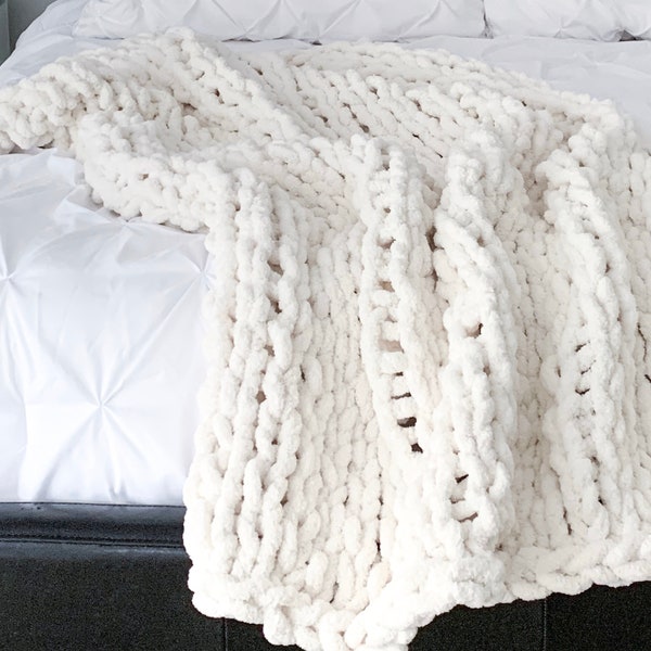 Jumbo Knit Blanket Etsy