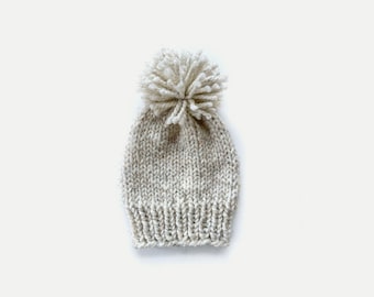 Chunky Knit Slouchy Hat with yarn pom | THE SPESSO